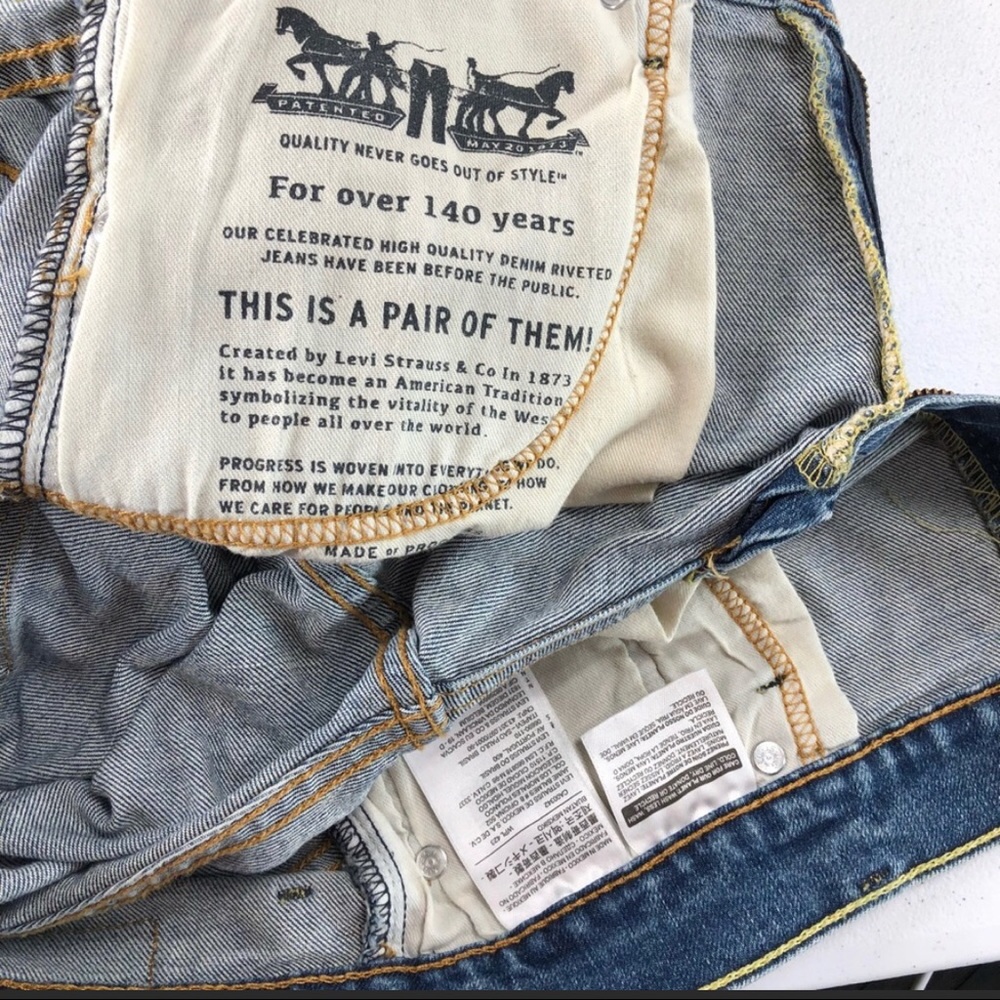 Men’s 569 loose straight Levi’s Blue Jeans 32x34 - Picture 8 of 10